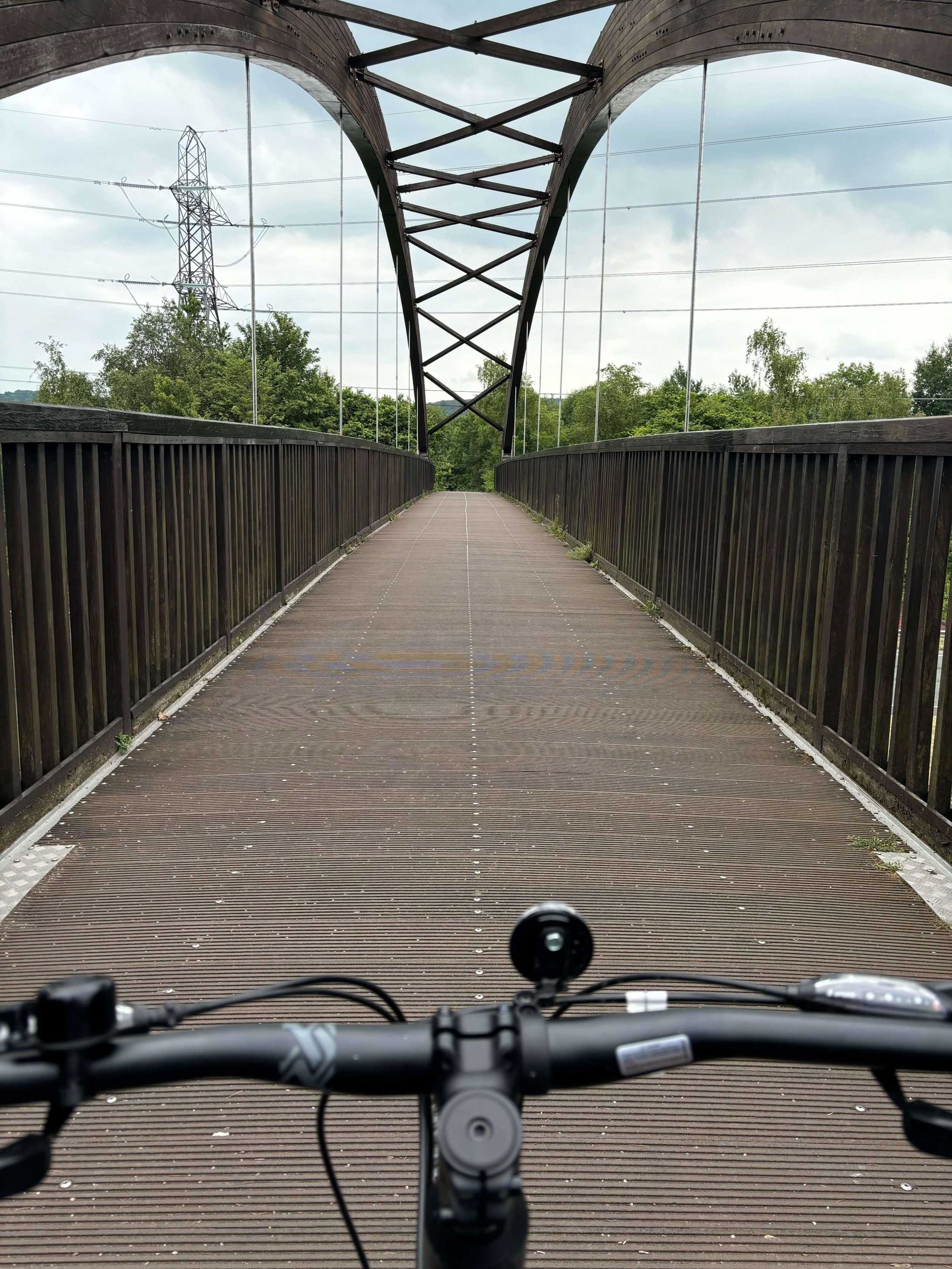 a bike POV on a bridge